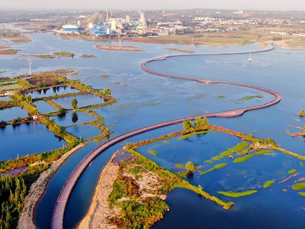 上海旗華建造采煤塌陷區“網紅浮...