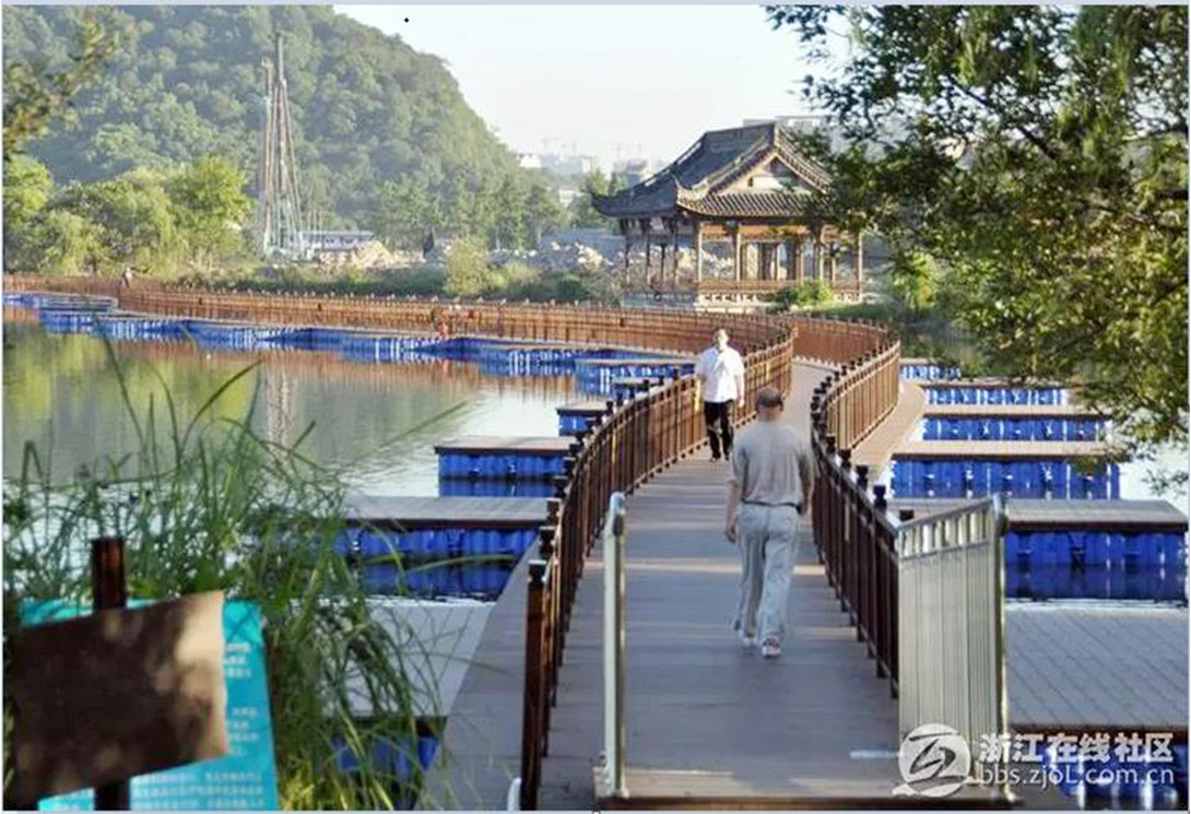 浙江杭州湘湖風(fēng)景區(qū)高檔浮橋