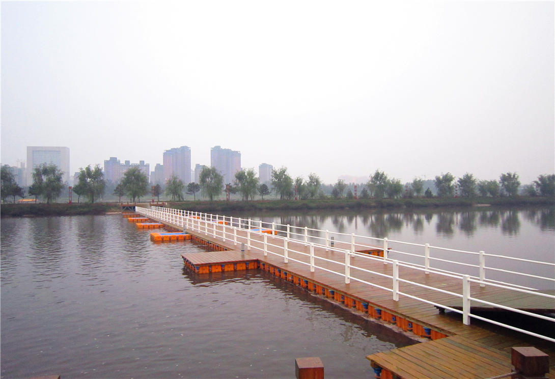 山西臨汾水上浮橋