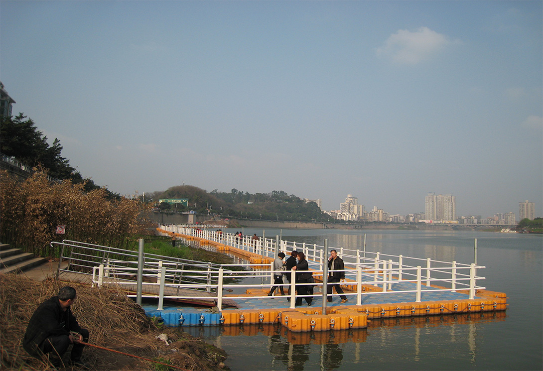 四川內江水上浮橋