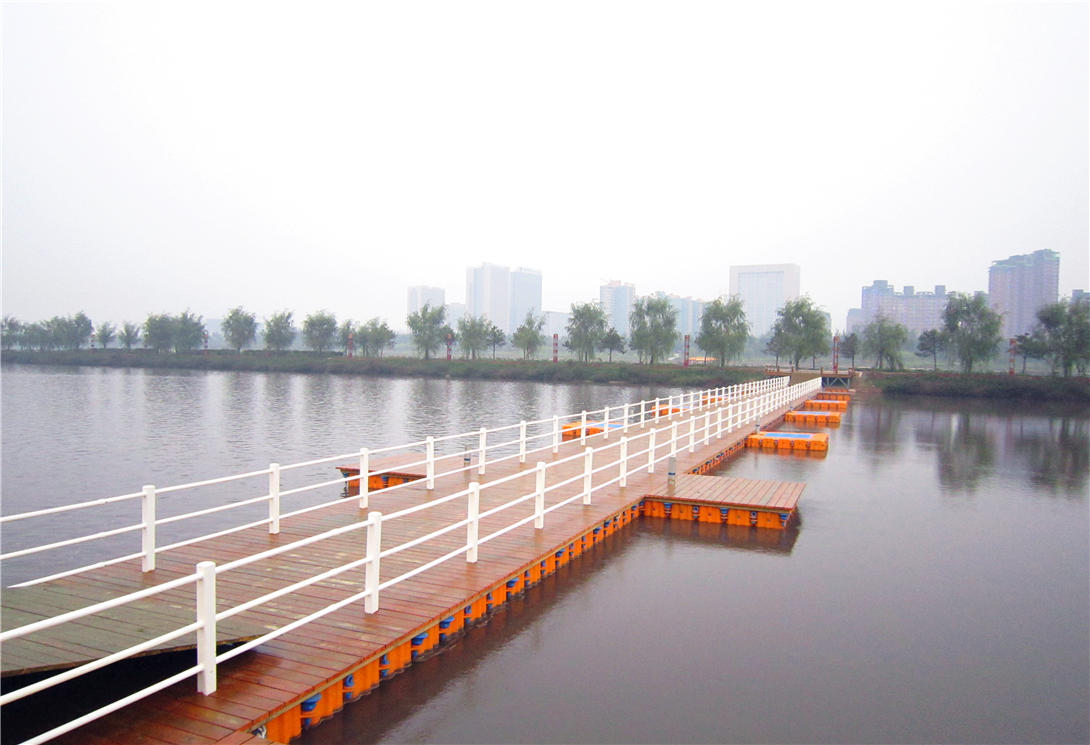 山西臨汾水上浮橋