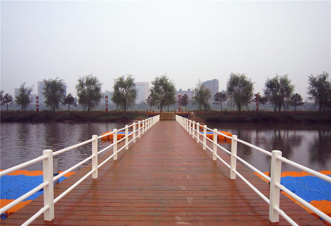 山西臨汾水上浮橋