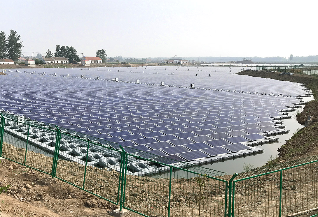 江蘇鹽城30MW水上光伏漂浮電站