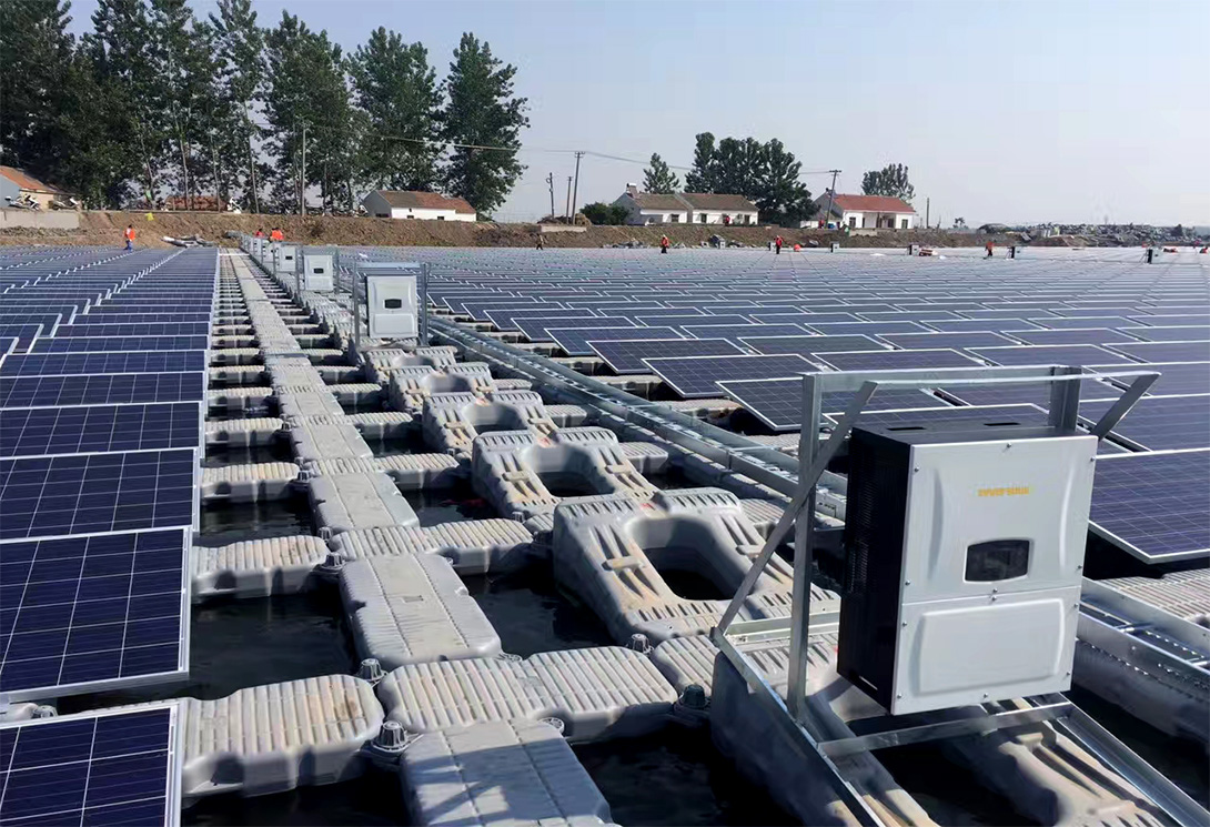 江蘇鹽城30MW水上光伏漂浮電站