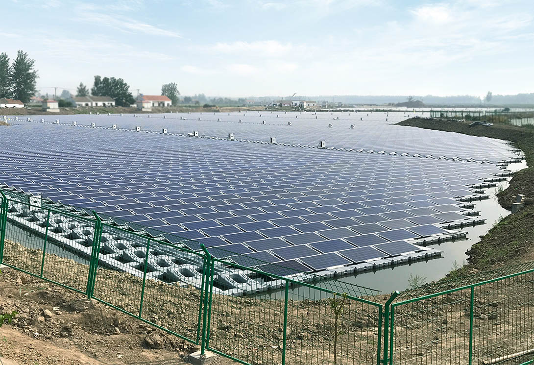 江蘇鹽城30MW水上光伏漂浮電站