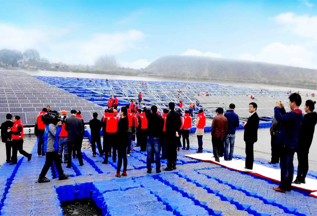 淮南采煤沉陷區水上漂浮光伏電站
