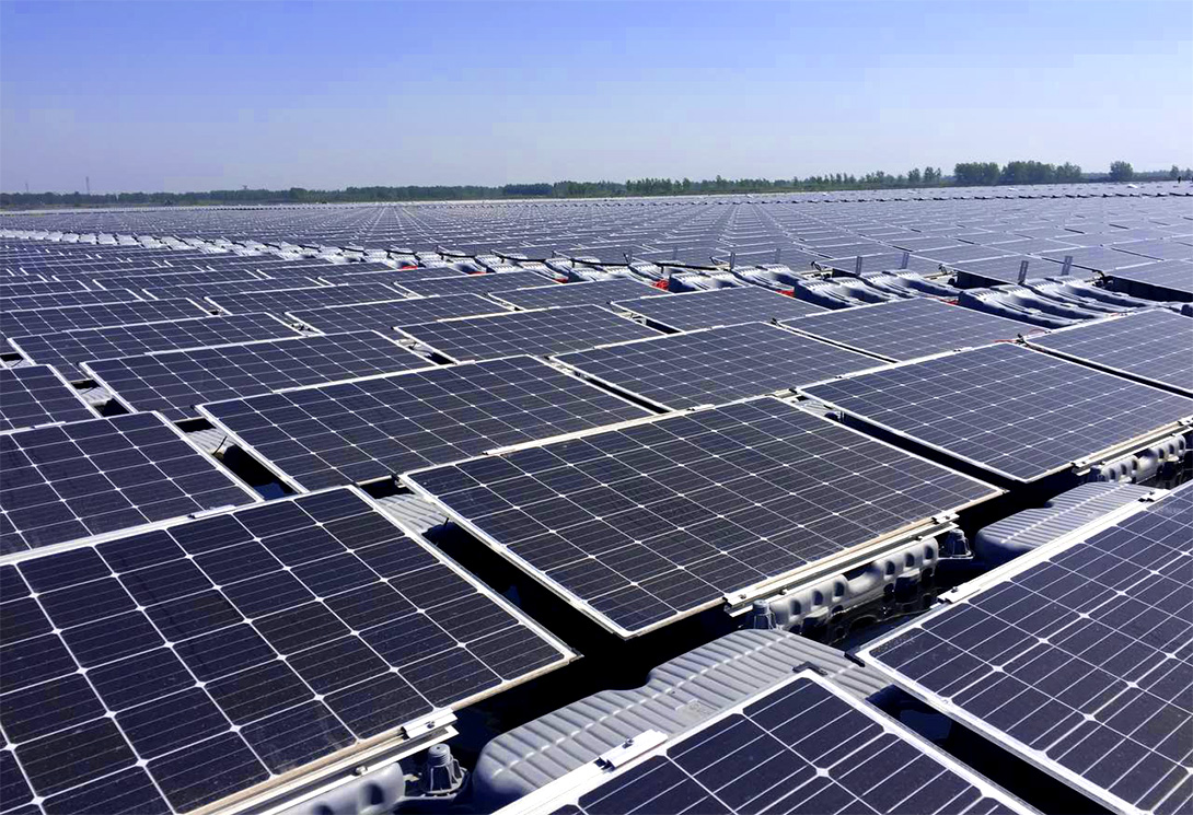 安徽淮南采煤沉陷區15MW水上光伏漂浮電站