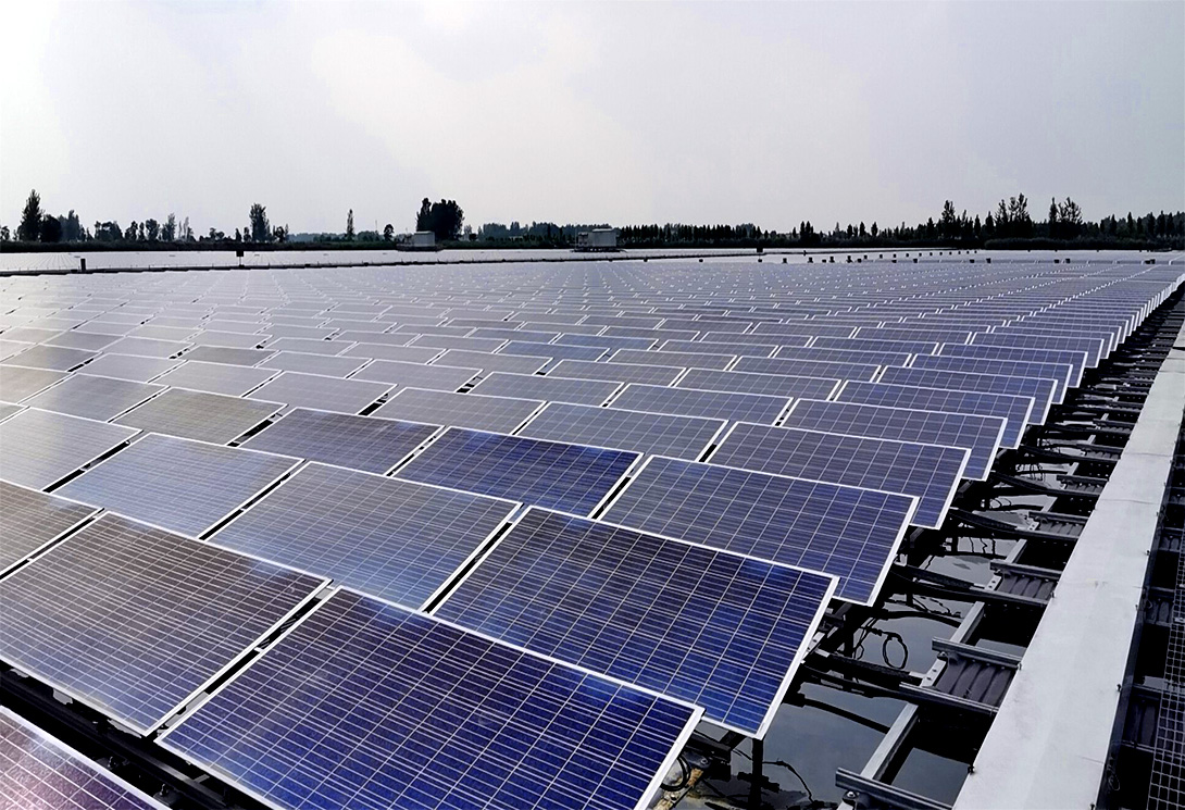 安徽淮北采煤沉陷區15MW水上光伏漂浮電站