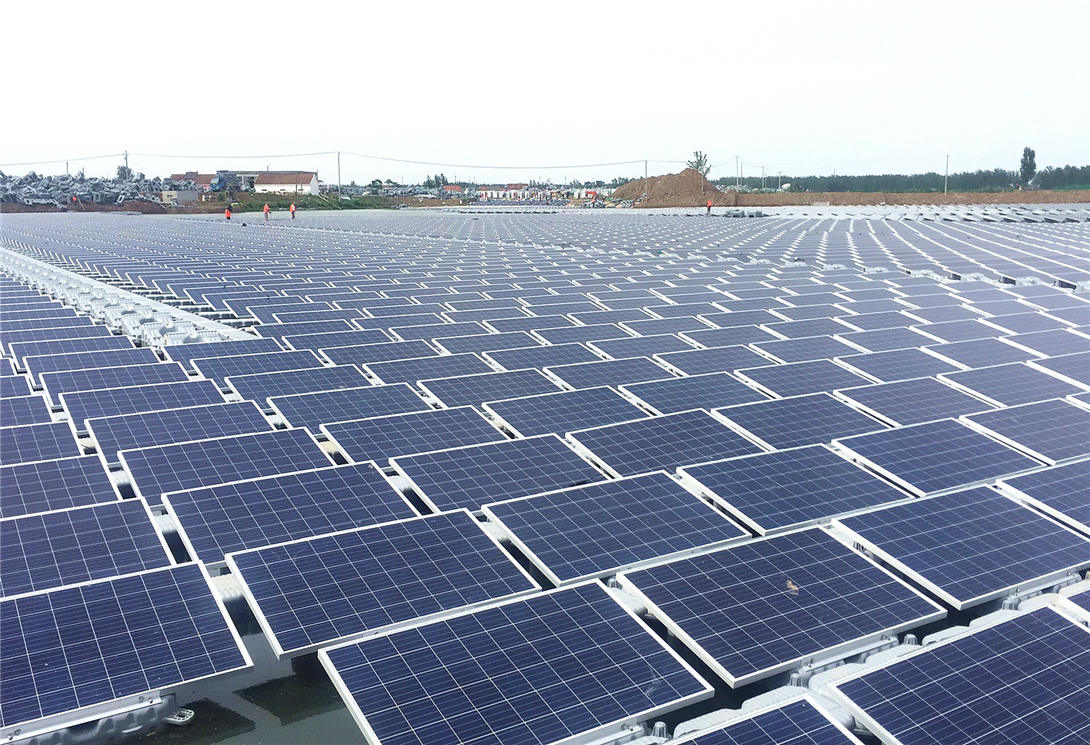 江蘇鹽城30MW水上光伏漂浮電站