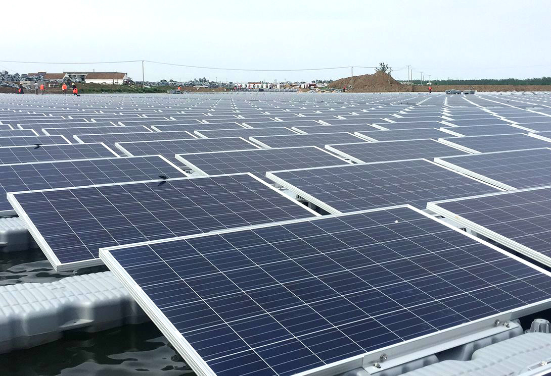 江蘇鹽城30MW水上光伏漂浮電站