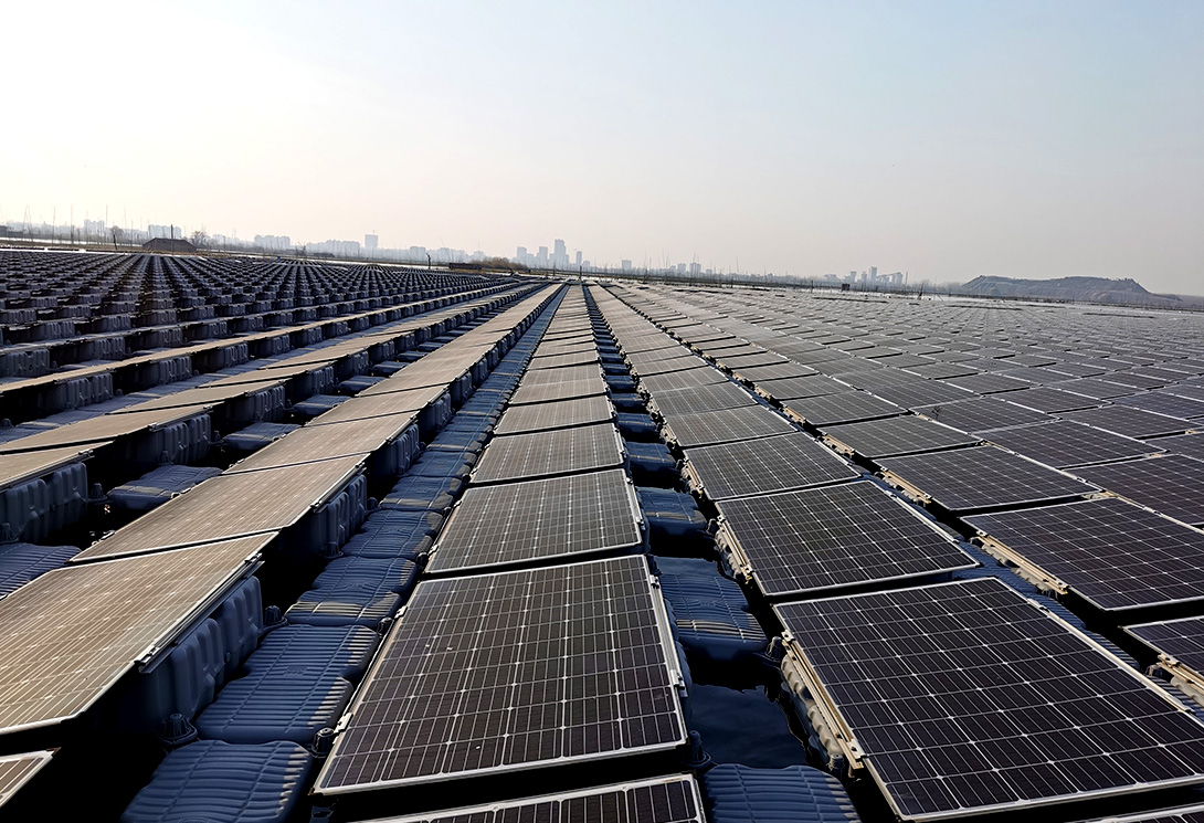 安徽淮南采煤沉陷區15MW水上光伏漂浮電站