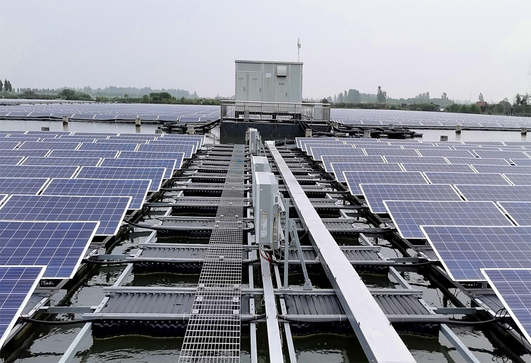 安徽淮北采煤沉陷區15MW水上光伏漂浮電站