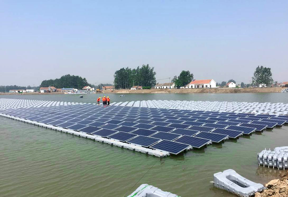 江蘇鹽城30MW水上光伏漂浮電站