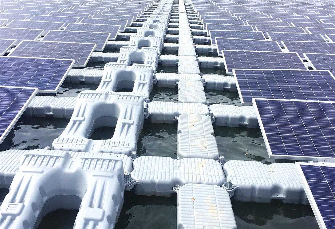 江蘇鹽城30MW水上光伏漂浮電站