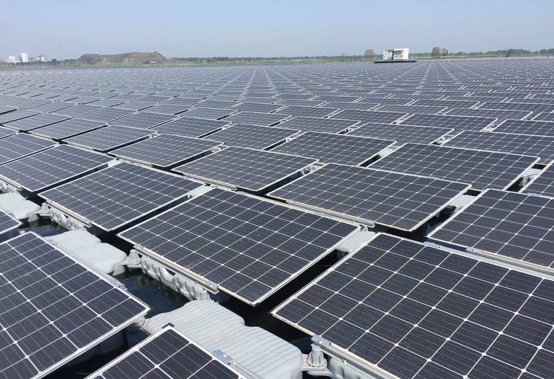 安徽淮南采煤沉陷區15MW水上光伏漂浮電站