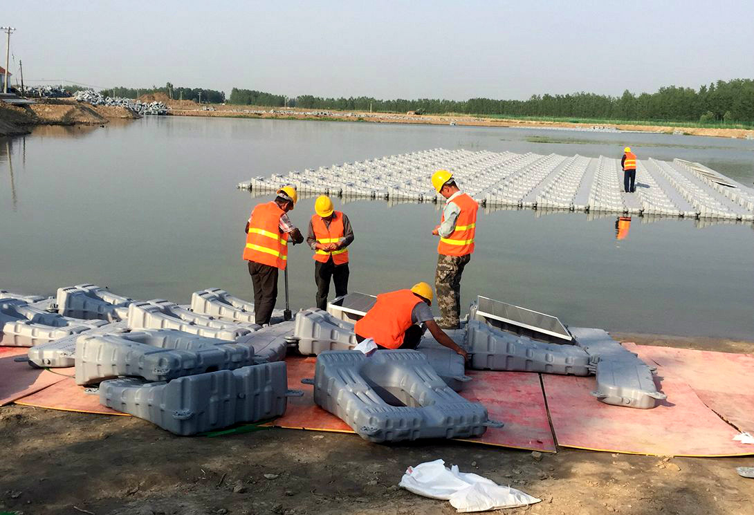 江蘇鹽城30MW水上光伏漂浮電站
