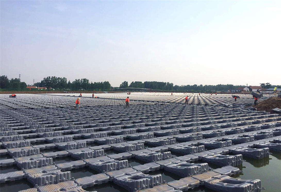江蘇鹽城30MW水上光伏漂浮電站