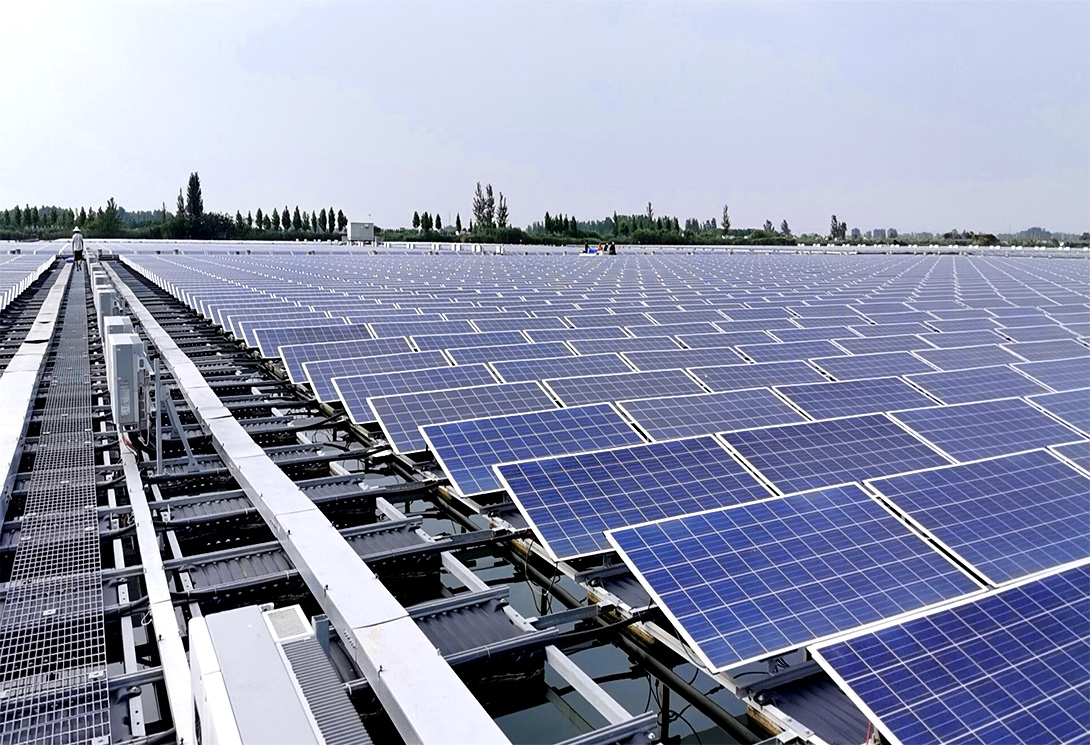 安徽淮北采煤沉陷區15MW水上光伏漂浮電站