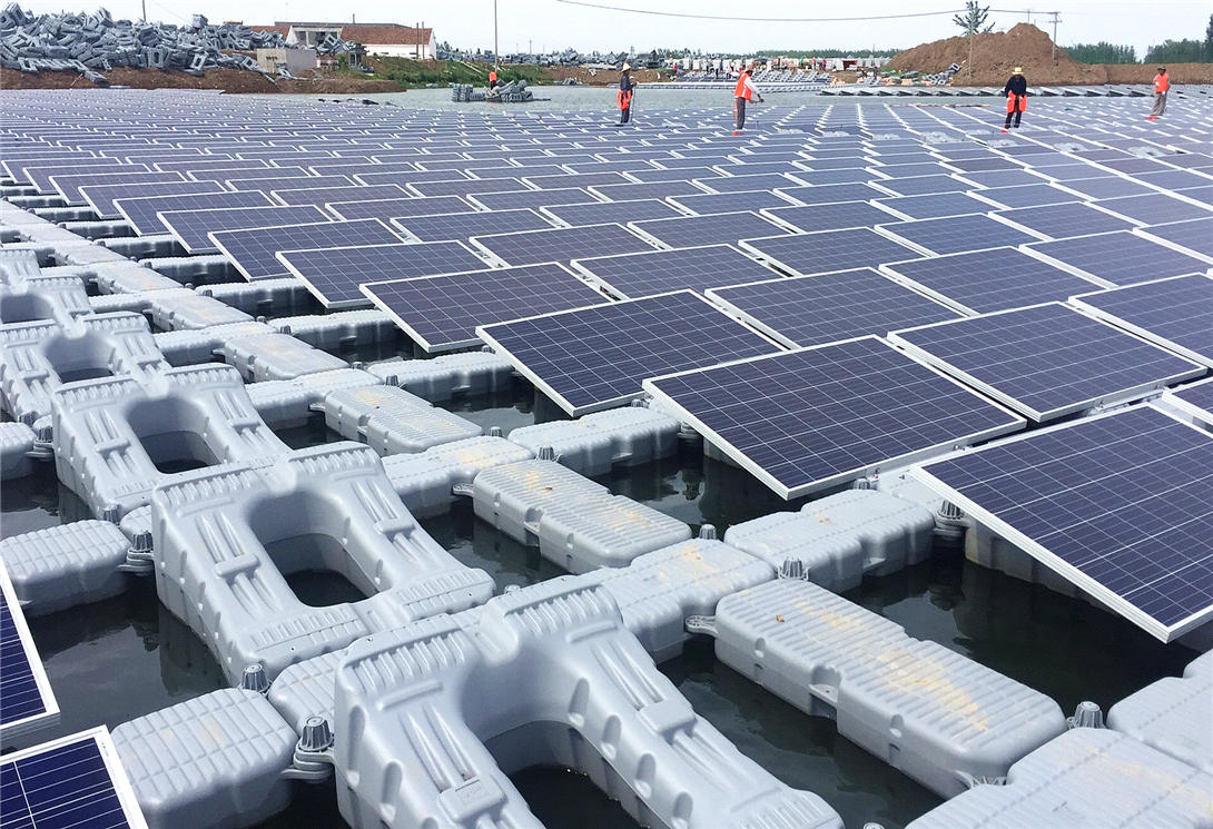 江蘇鹽城30MW水上光伏漂浮電站