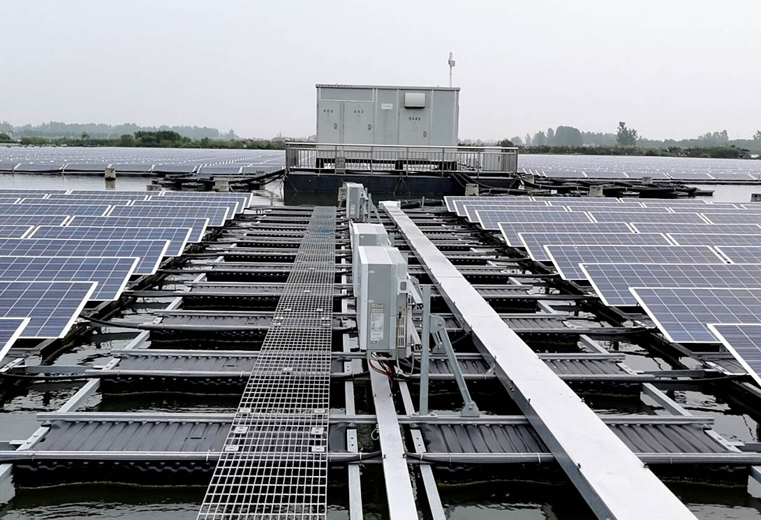 安徽淮北采煤沉陷區(qū)15MW水上光伏漂浮電站