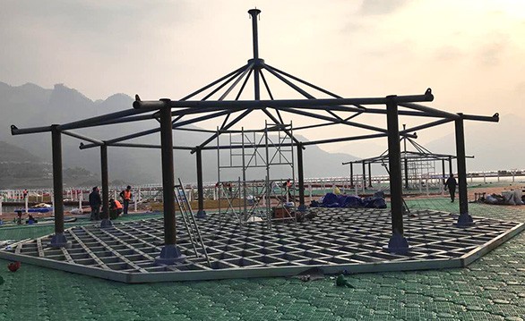 羅甸水上漂浮大型鋼結構建筑