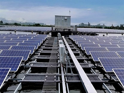 安徽淮南采煤沉陷區(qū)15MW水上光伏漂浮電站  
