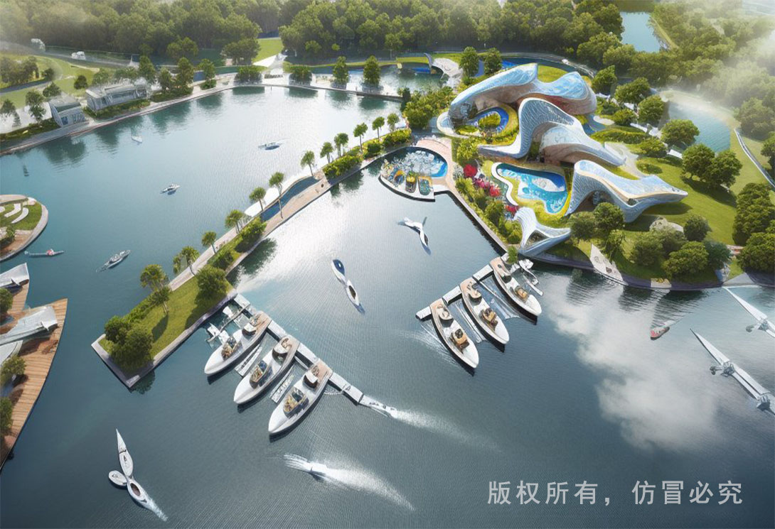 大型游艇碼頭效果圖