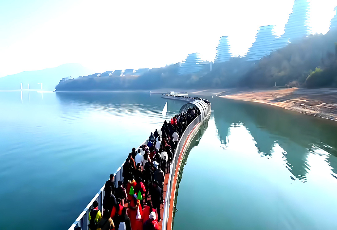 黃山區(qū)太平湖新一代文化景觀主題浮橋