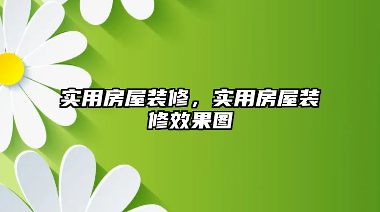 實用房屋裝修，實用房屋裝修效果圖