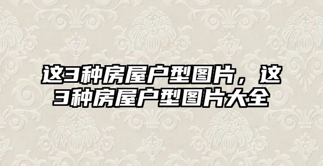 這3種房屋戶型圖片，這3種房屋戶型圖片大全
